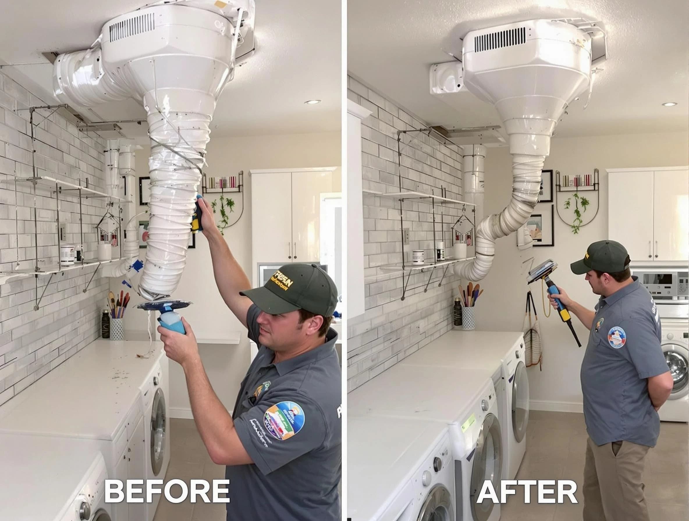 Professional dryer exhaust vent cleaning by Emporia Dryer Vent Cleaning in Emporia