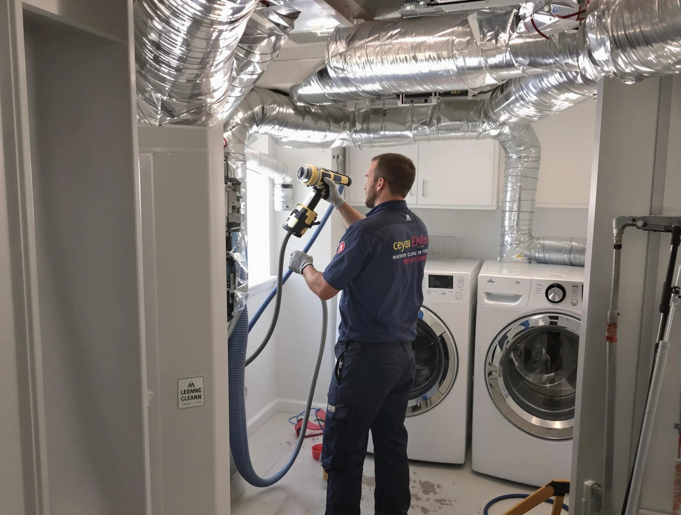 Emporia Dryer Vent Cleaning specialist using advanced equipment for thorough duct cleaning in Emporia