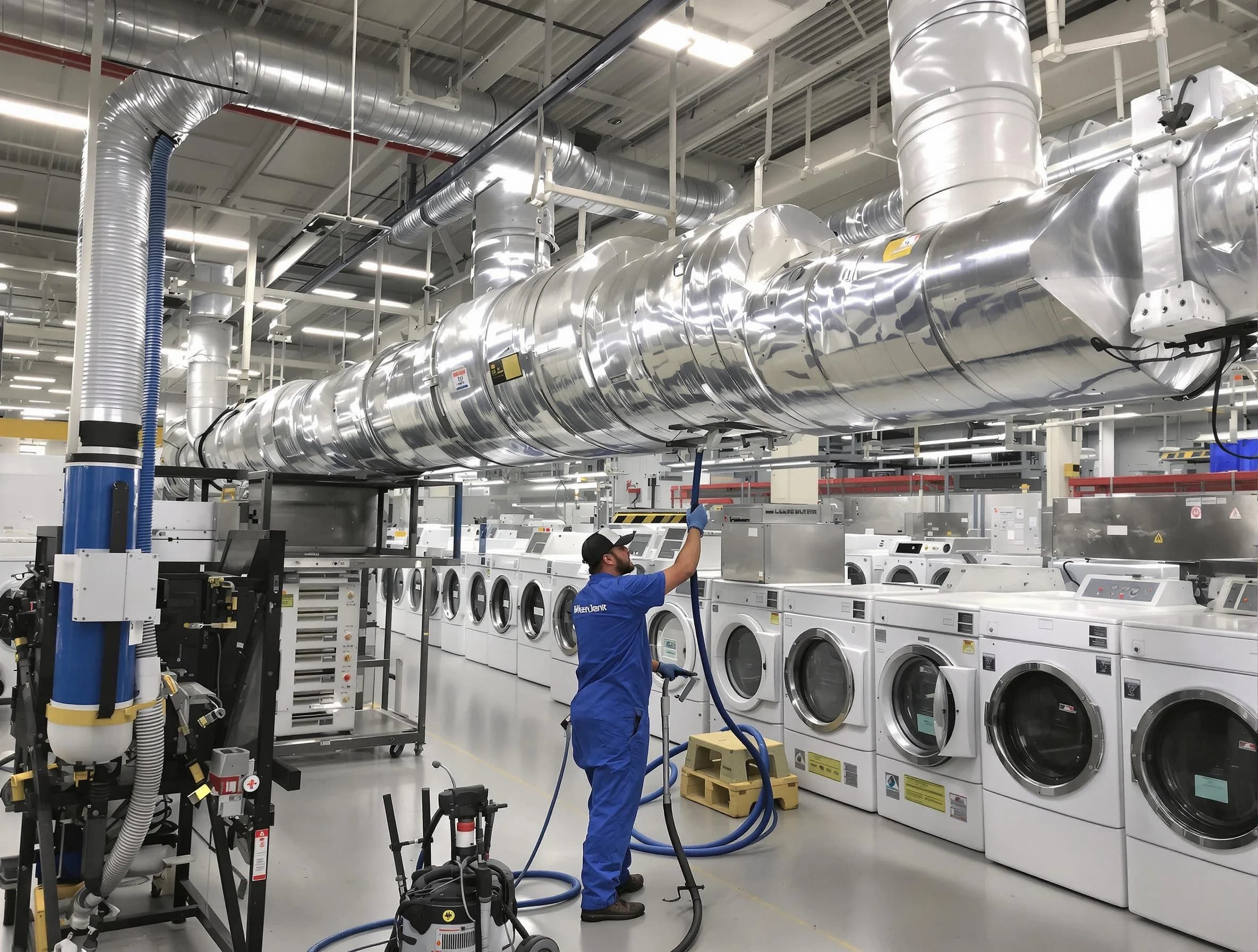 Emporia Dryer Vent Cleaning team performing heavy-duty industrial dryer vent cleaning in Emporia