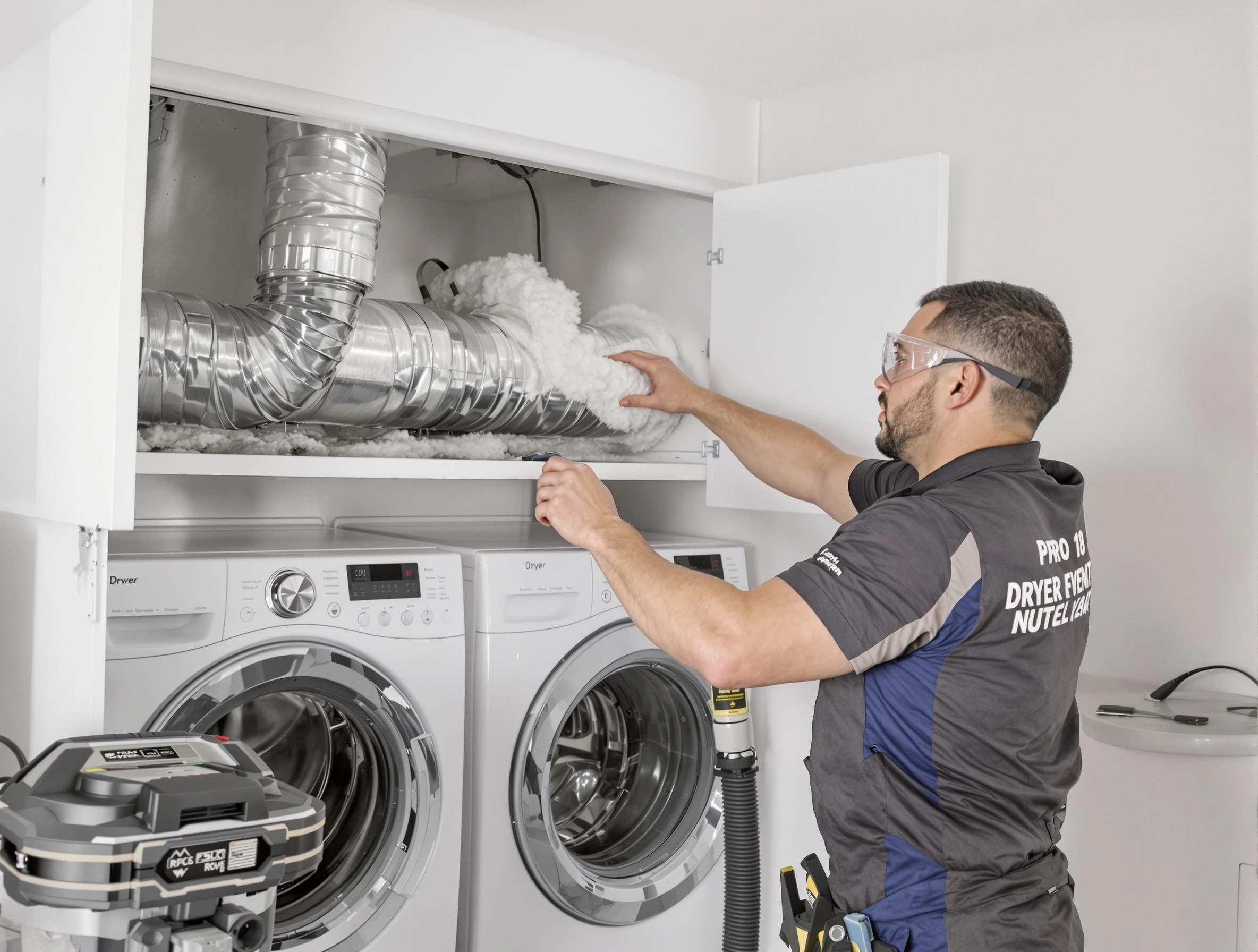 Emporia Dryer Vent Cleaning certified technician performing specialized gas dryer vent cleaning in Emporia